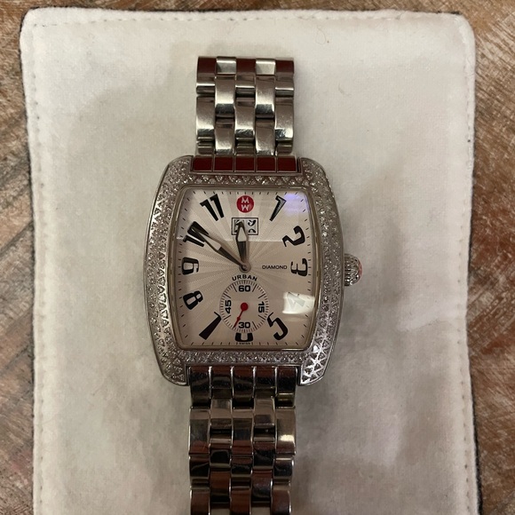 Michele Urban Mini Diamond Stainless Steel Watch - Picture 2 of 7